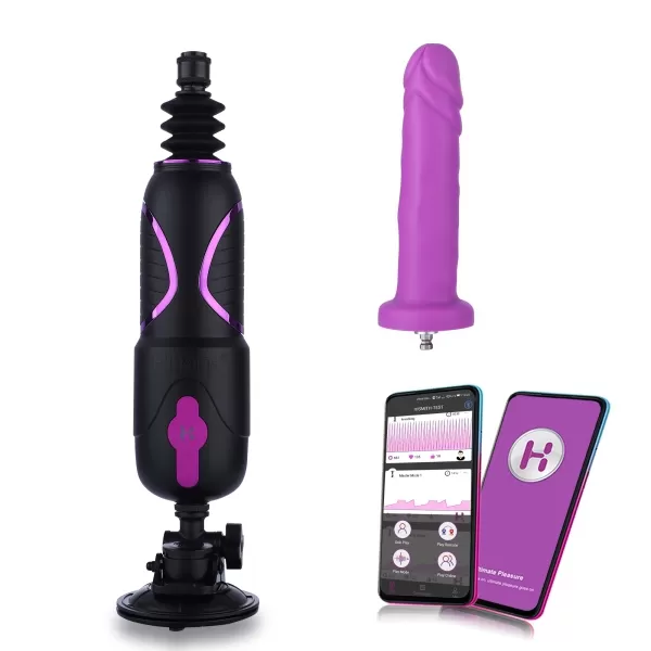 Hismith Pro Traveler 2.0, Portable Sex Machine App Controlled With Remote - KlicLok System - 6.8