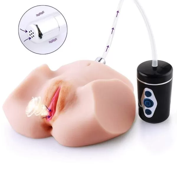 SINLOLI Realistic Pussy Anal Ass Male Masturbator with Sucking and Vibrating Device for Intense Stimulation