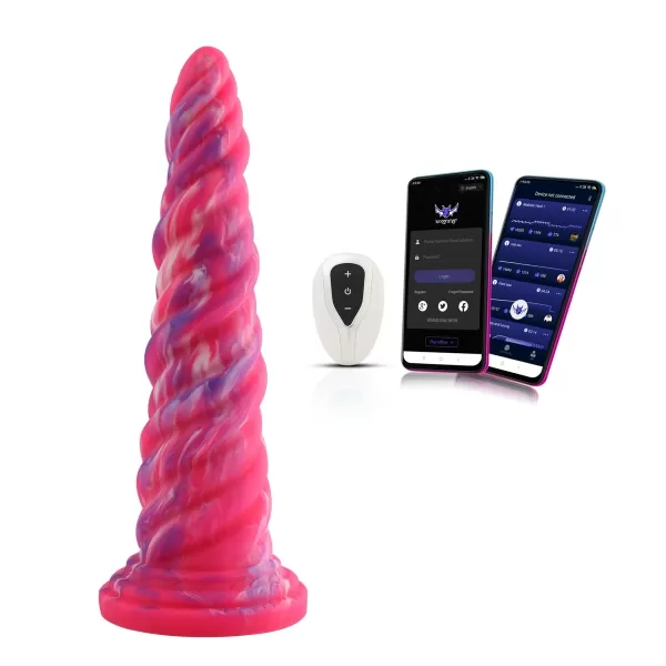 Wildolo Silicone Vibrator, APP/Remote/Key 3 in 1 Control Vibrator with 10 Vibration Modes, Adult Sex Toy