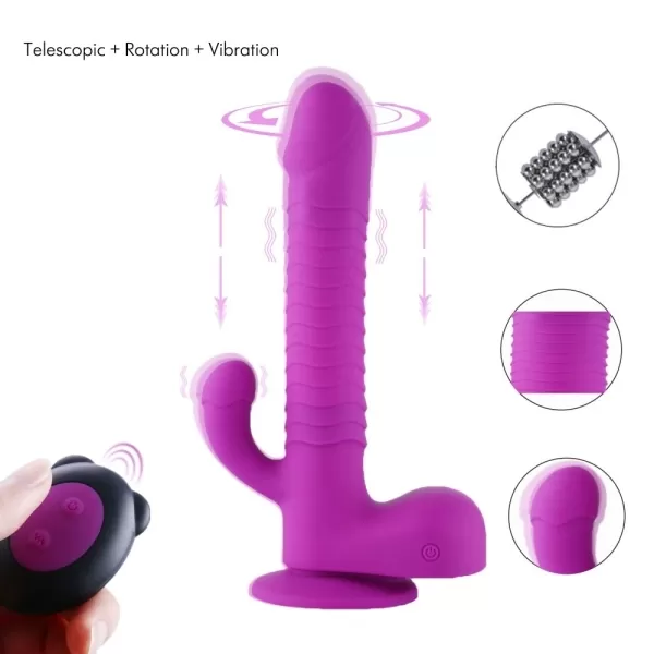 G Spot Vibrating Dildo Vibrator For Women Clitoral & Anal Stimulation With Remote Controller