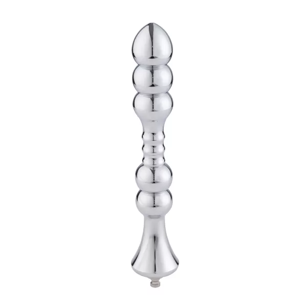 8.2” Metal Bead Anal Dildo, Smooth Aluminium Anal Wand With KlicLok System For Premium Sex Machine